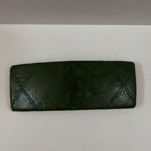 Vintage Chanel Quilted Green Hair Barrette